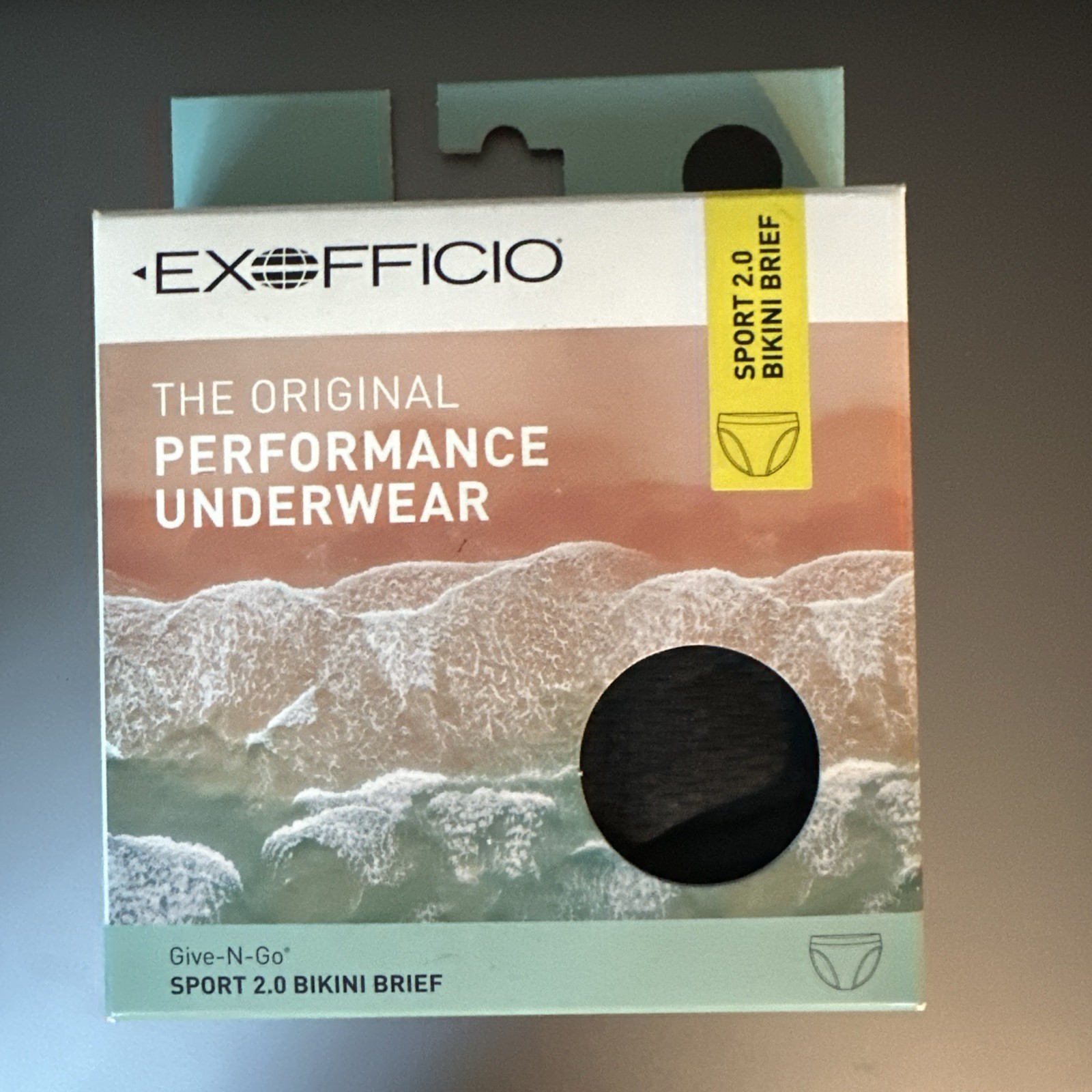 ExOfficio Women’s Give-n-go 2.0 Sport Bikini Brief – Black – Medium, NWT