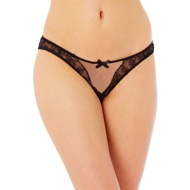 AGENT PROVOCATEUR RARE BLACK WILLA BRIEF AP SIZE 4 LARGE UK 12 BNWT RRP £85
