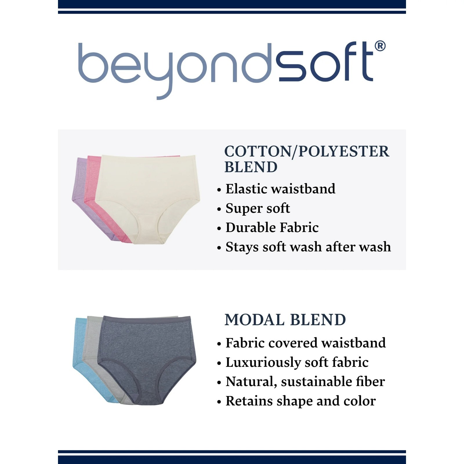 Fruit of the Loom Women’s Beyondsoft Bikini Underwear 12-Pack Size 6