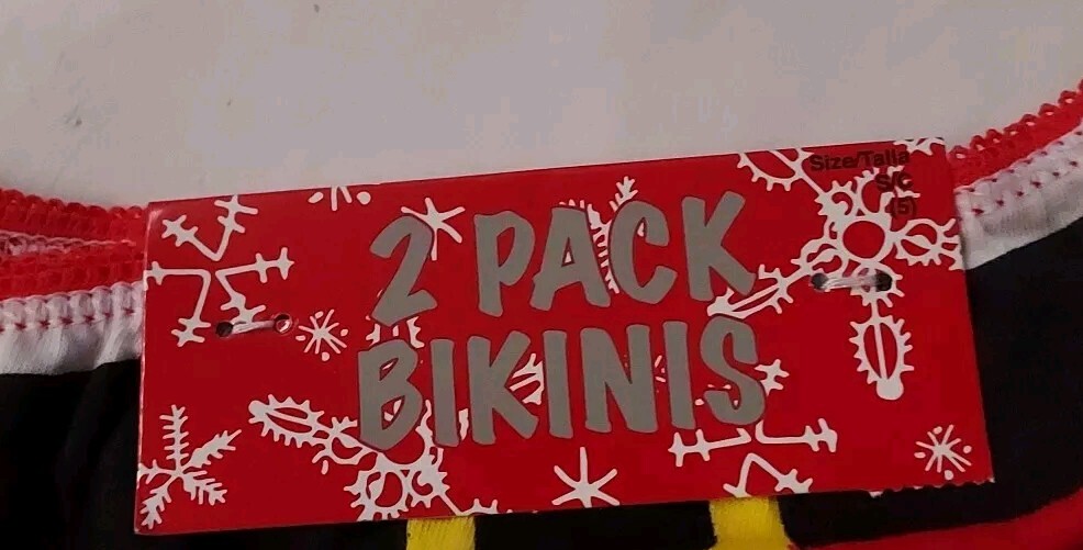 Christmas 2 Pack of Size 5 Women’s Panties SANTA BELT & HOHOHO Brand NEW