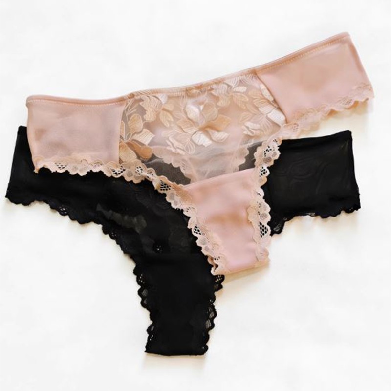 2 Pack Lot Sexy Womens See Through Lace Panties Underwear Ladies Lingeries Sheer