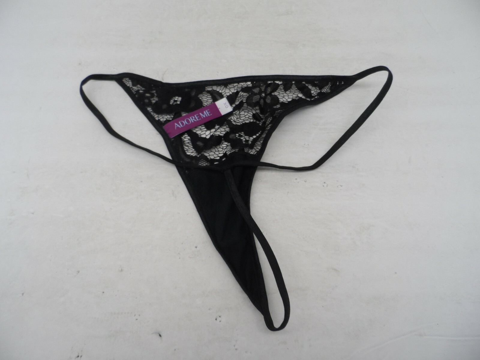 Adore Me Women’s Lace Mesh Risque Thong 62963 Black Size 0X