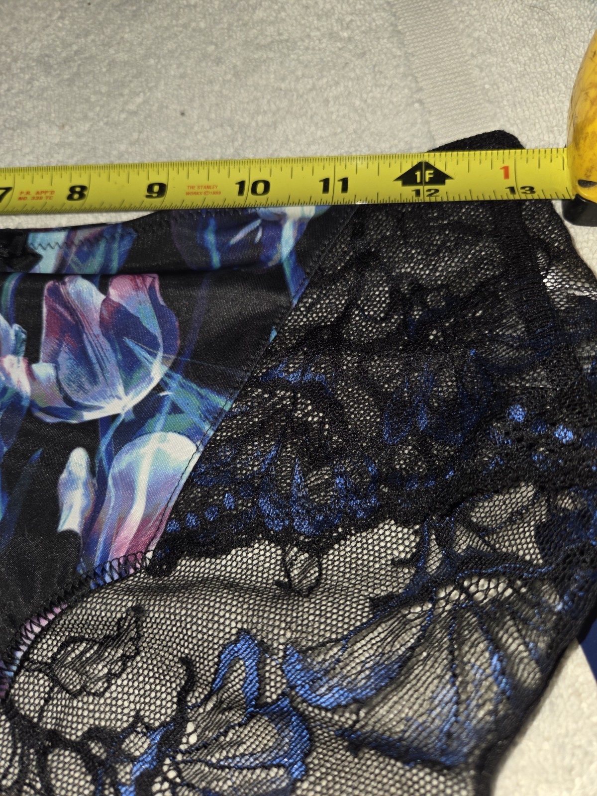 NWT Blue Floral Lace Fantasie Lingerie Brief Panty Small S 5