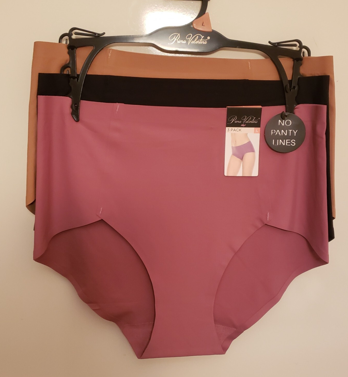 Prima Valentina 3‑Pack Hipster Panties Multicolor No‑Show Panty Line Size NWT
