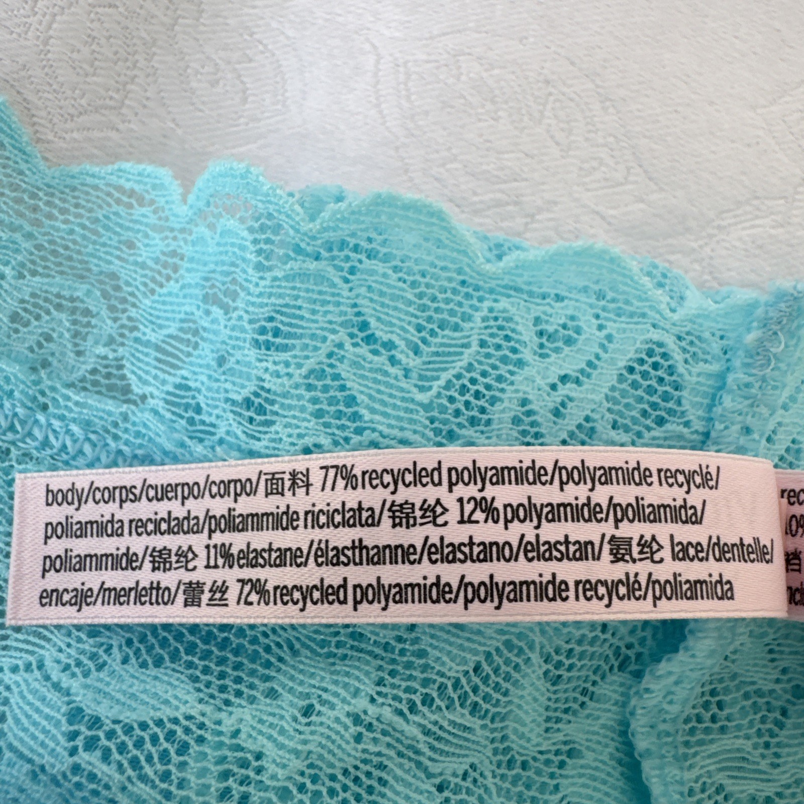 VICTORIA’S SECRET TURQUOISE BLUE S LACE CHEEKY BIKINI PANTIES COTTON NWT