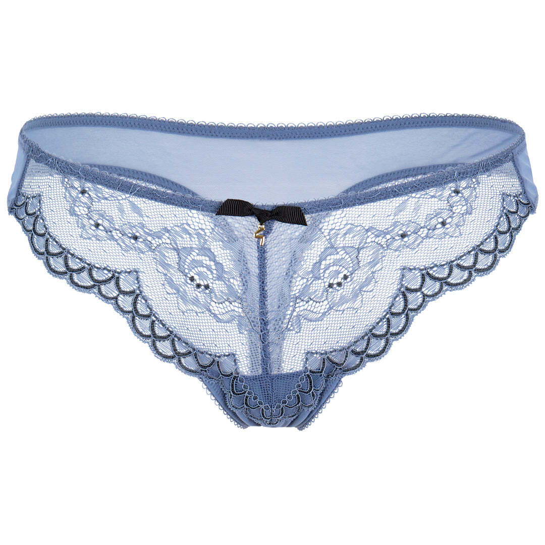Gossard Superboost Lace Sheer Thong Panty New Soft Underwear Moonlight Blue 7716
