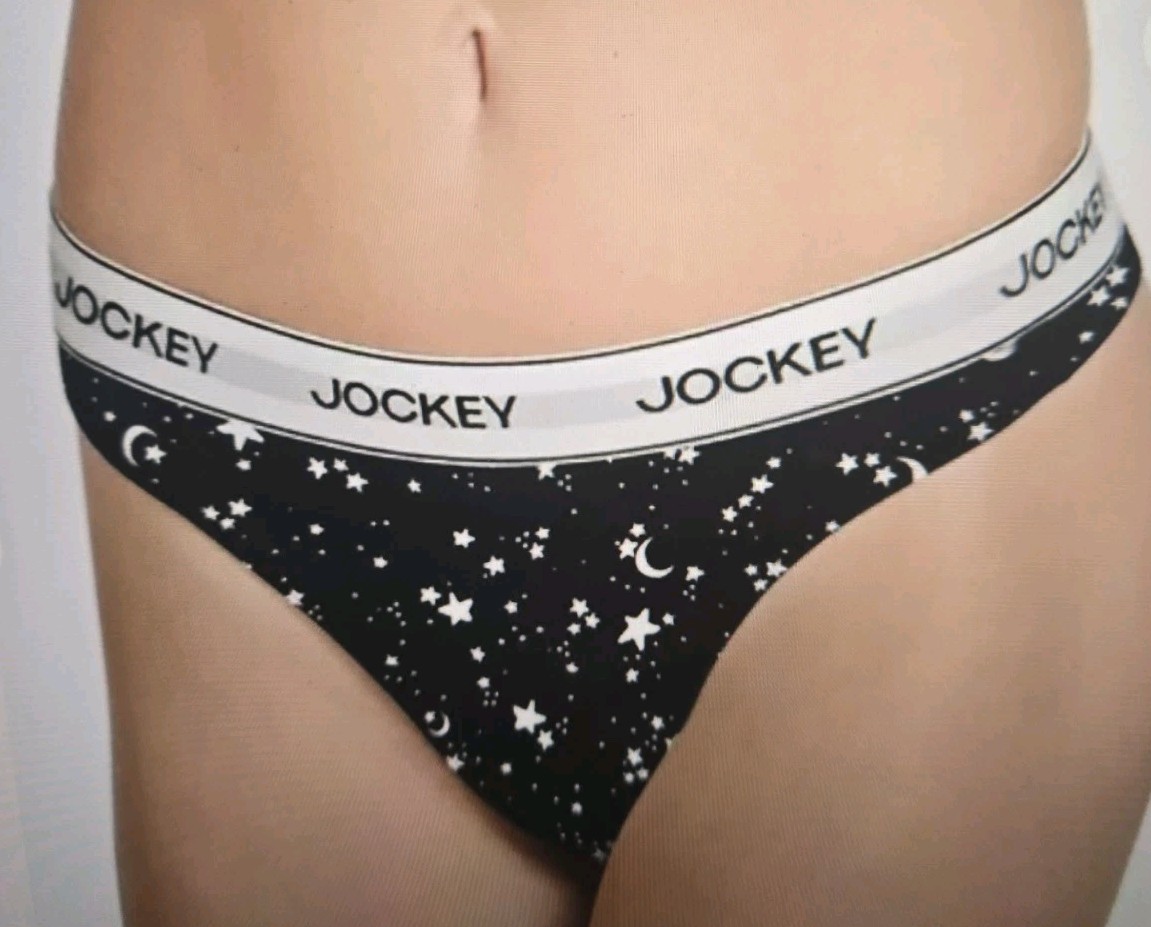 JOCKEY Logo Laserbond Cotton Stretch Thong Large Panty nwt