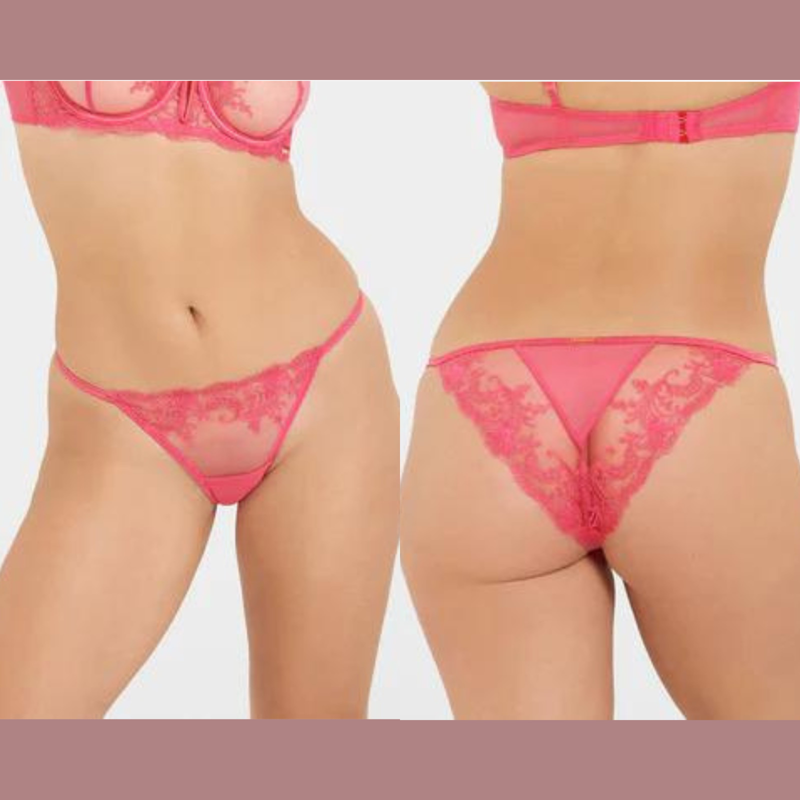 NWT $30 Bluebella [ Large 10 US ] Marseille Panty in Fandango Pink #U947