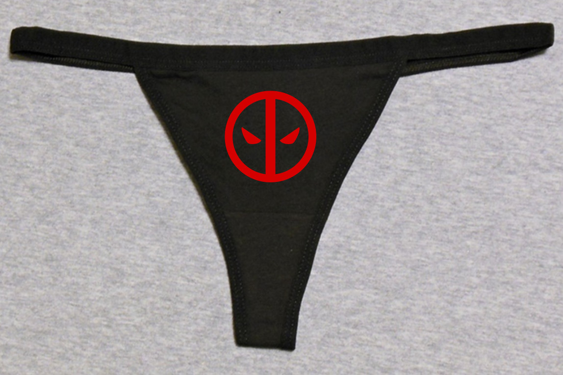 Deadpool Superhero Funny Sexy Cosplay Halloween Glow In Dark Slut G-String Thong