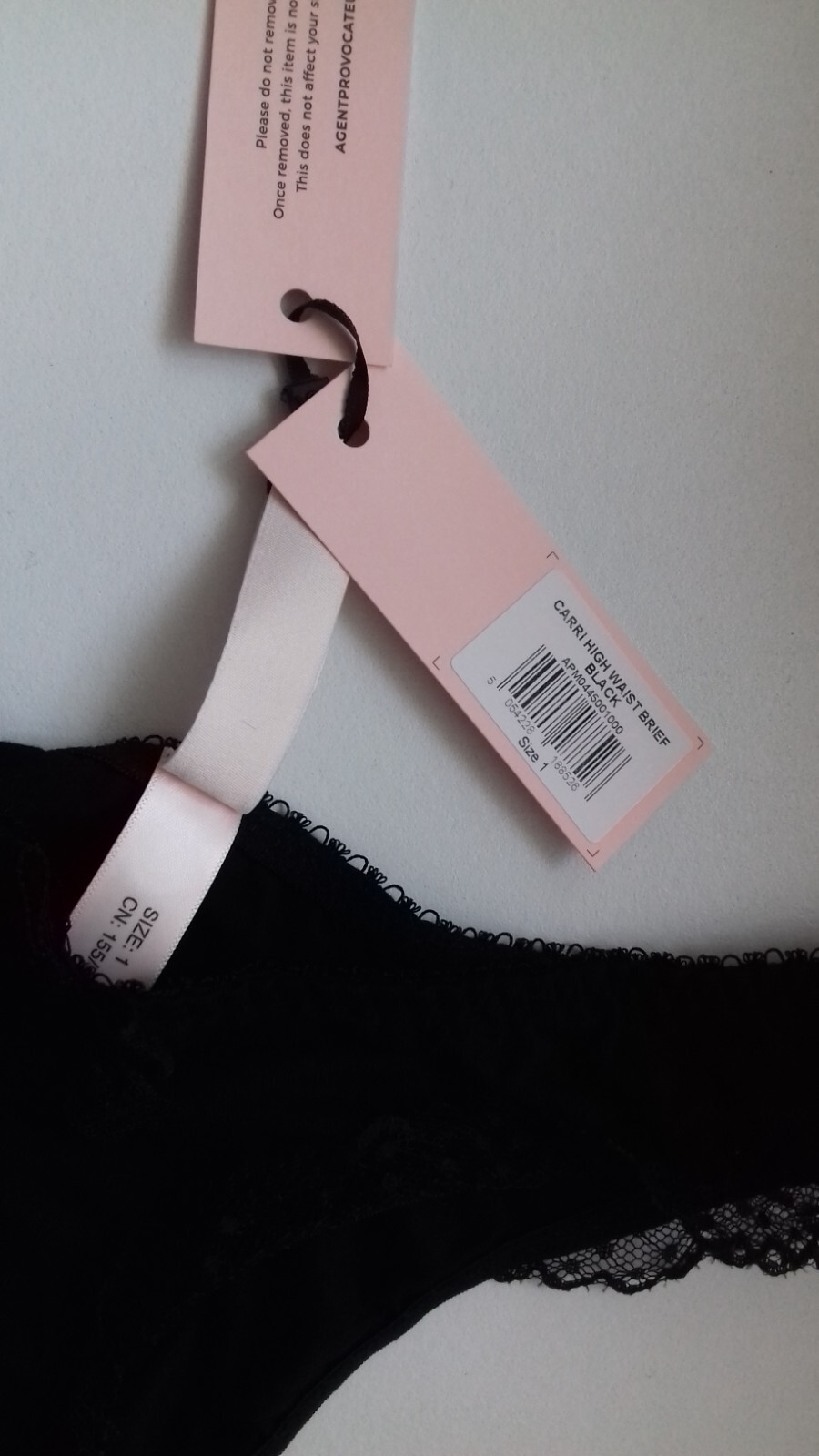 AGENT PROVOCATEUR SEXY BLACK CARRI HIGH WAIST BRIEF AP 1 X SMALL UK 6-8 BNWT