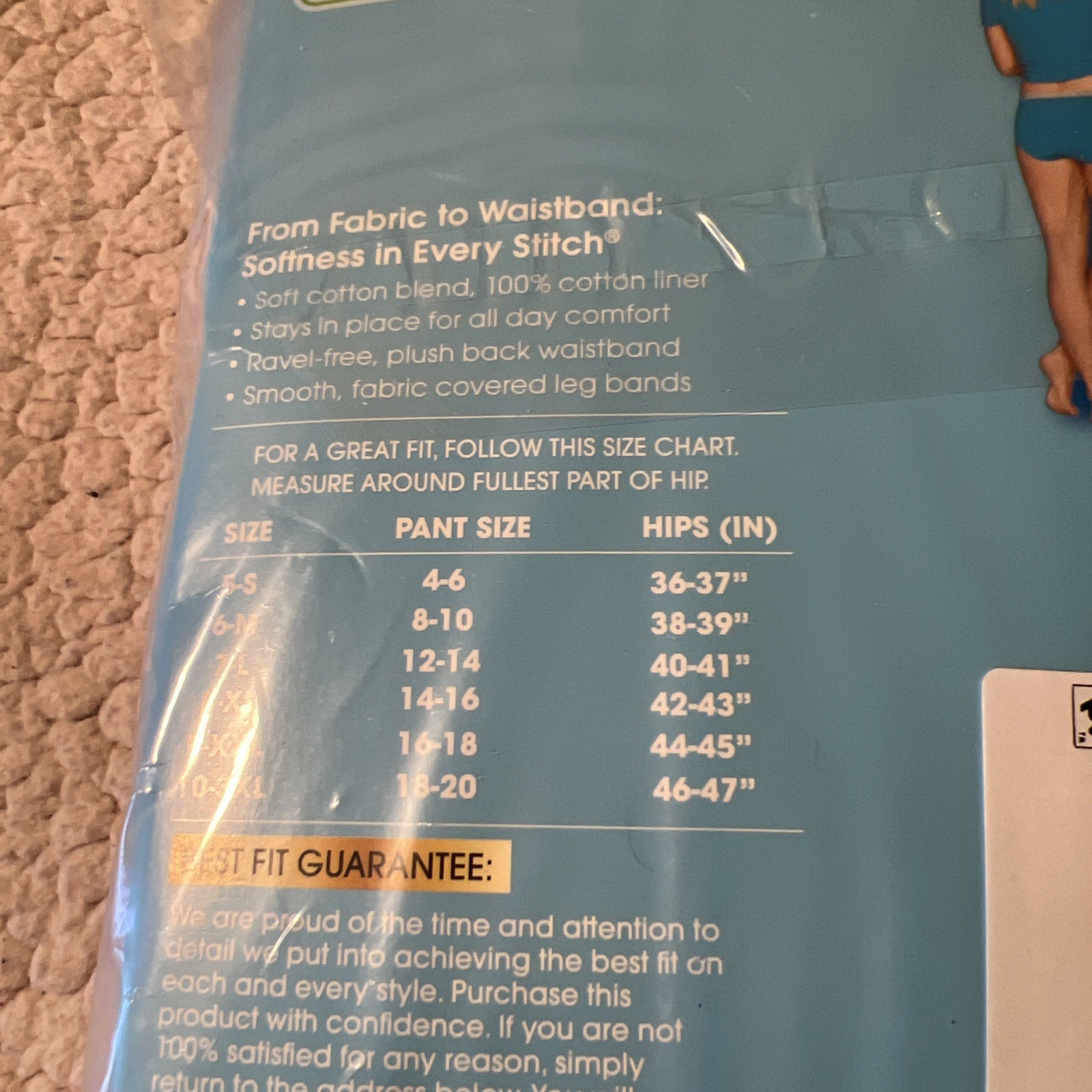Fruit of the loom Heather six briefs best fit guarantee No Ride Waist Band 9/2x