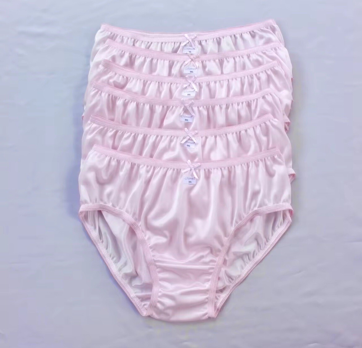 Women’s Nylon Bikini Panties XL 6 Pack Soft Briefs 32-38″ Waist 38-44″ Hip