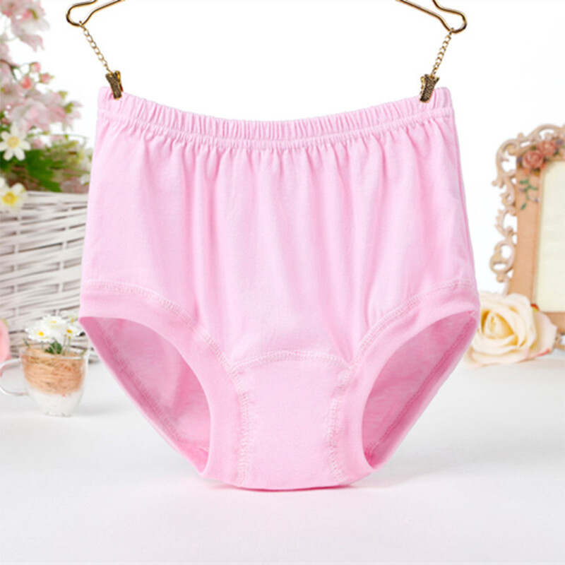 Middle-aged Elderly Women Cotton Panties Underwear High Waist Briefs Underpants