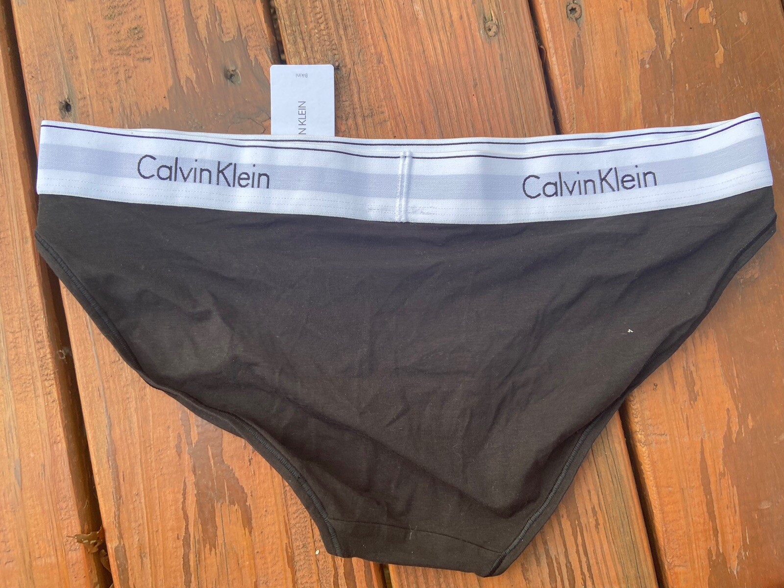 Calvin Klein 261444 Women’s Modern Cotton Bikini Underwear Black Size Large NWT
