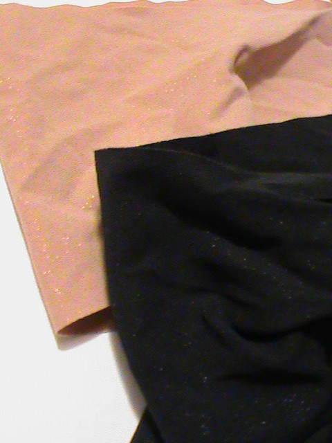 Lot 2 no-show hiphugger panties M low black tan metallic VS PINK Victoria’s NWT