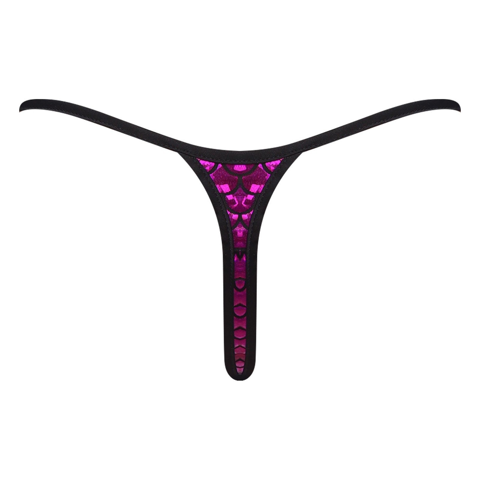 US Women Metallic Hipster Micro Panties Fish Scale Thong Bikini Briefs Swimwear