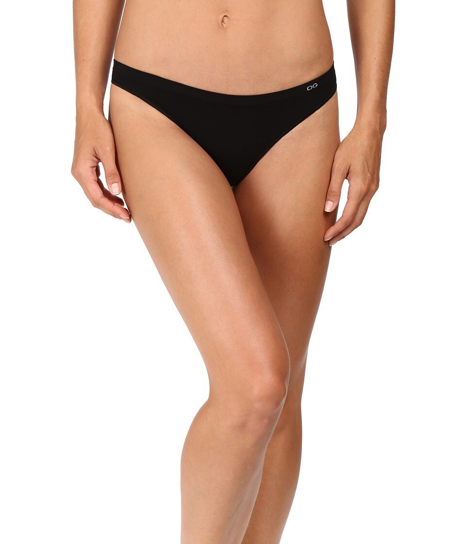 OnGossamer Women’s Clean Lines Low Rise Thong G2075 Black Large