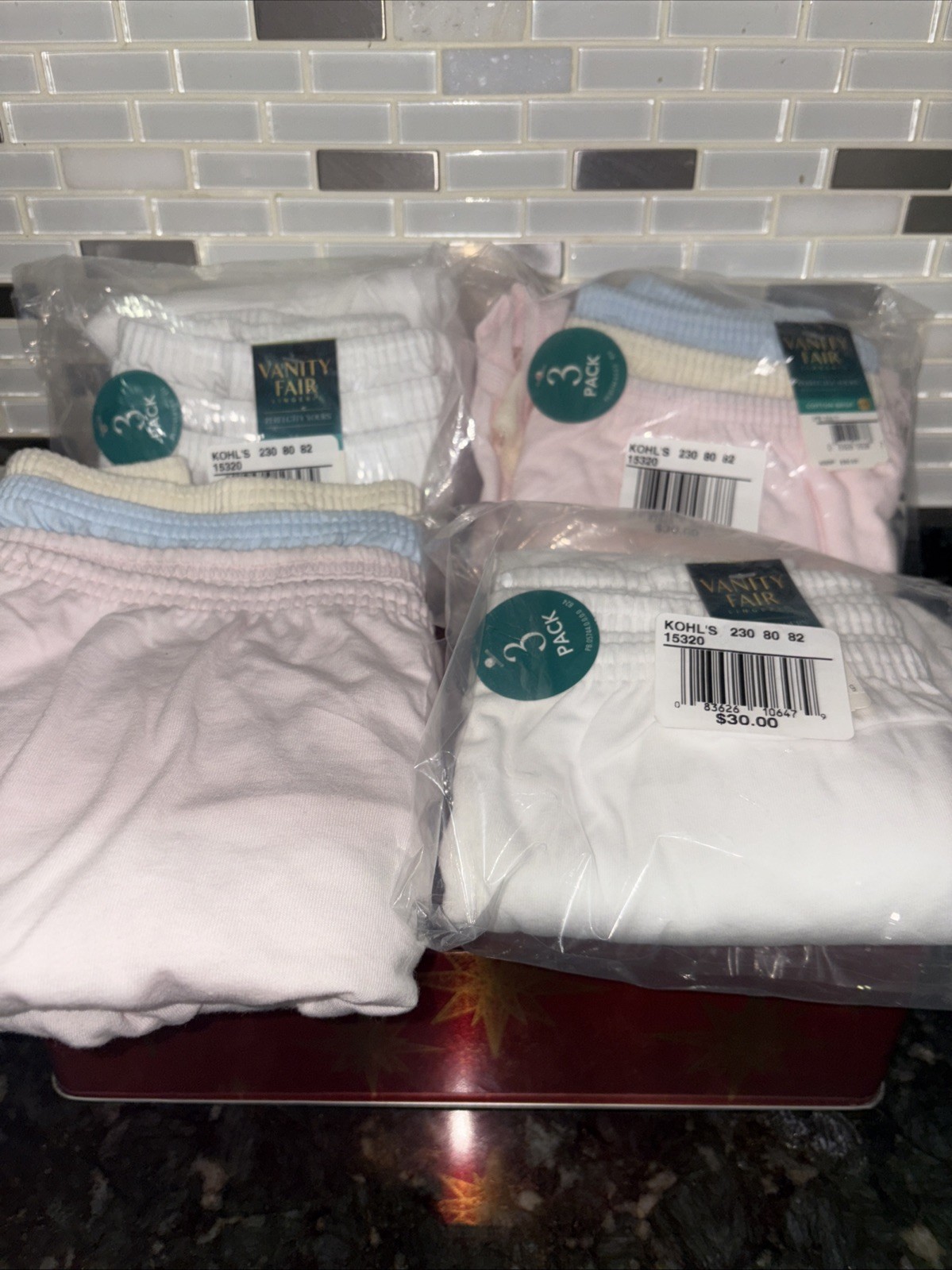 Vanity L112417 Fair Perfectly Yours Classic Cotton Briefs Size 8/XL Lot 12