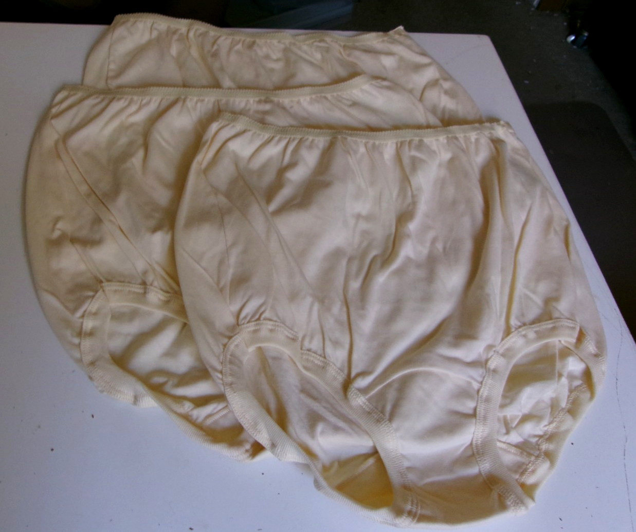 3 Dixie Belle Banded Leg Cotton full brief panty Size 11 Style 411 Beige