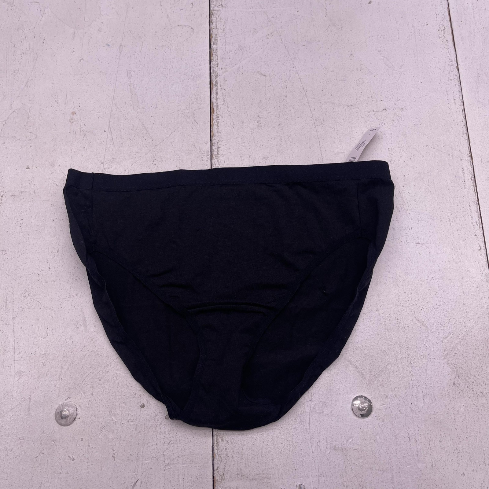 Soma Brief Panties Womens Large Black Cotton Modal High Leg Jersey Underwear