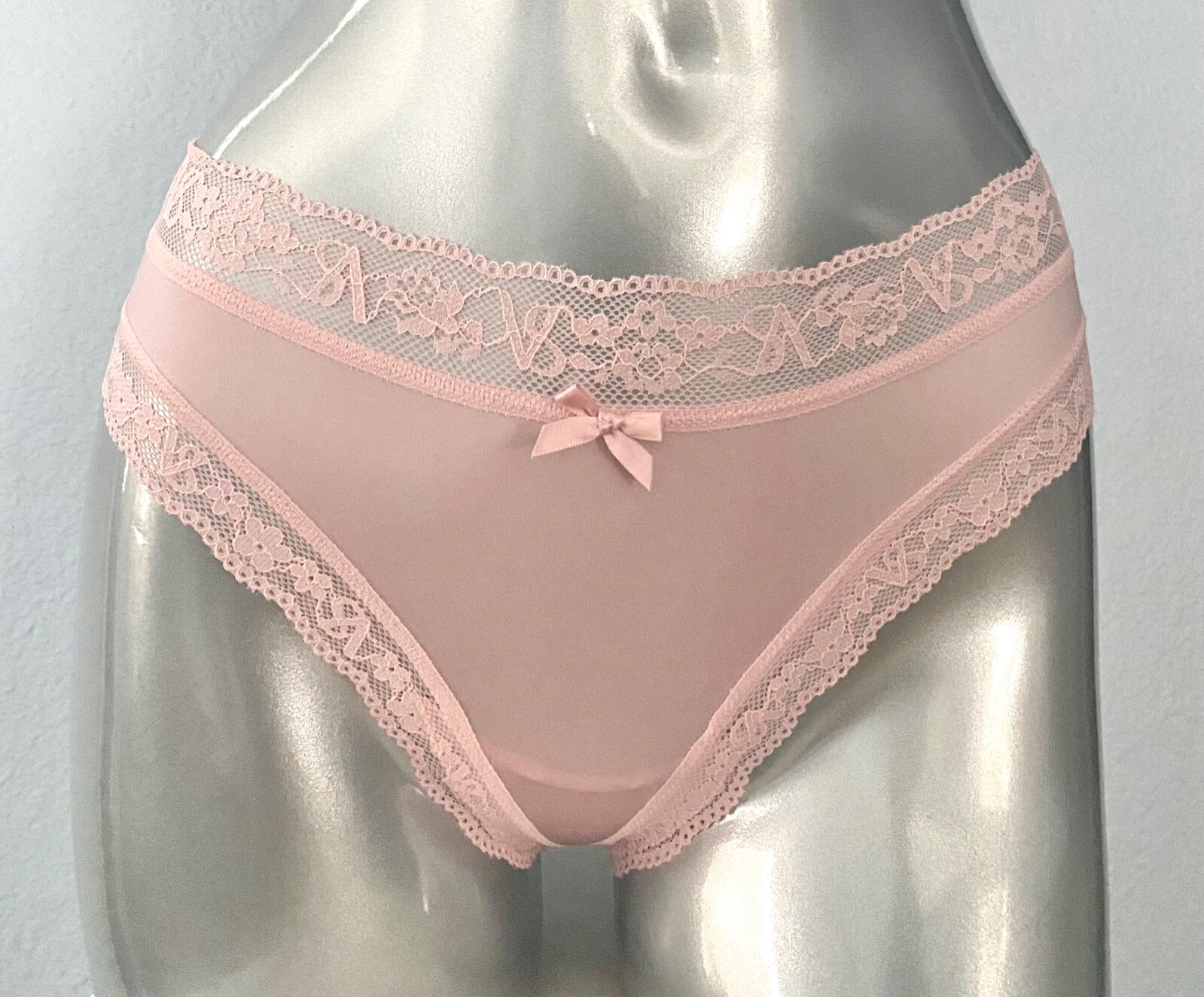 Victoria’s Secret Panty Thong Lace Trim Soft Dollhouse Pink Sexy Panty M L XL