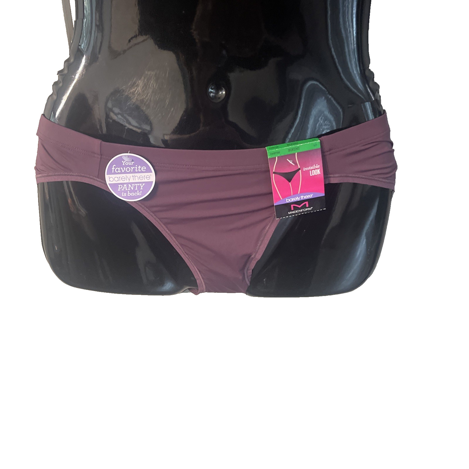 NWT Maidenform Bikini Panty Low Rise Purple Maroon Sissy Lingerie Womens Large
