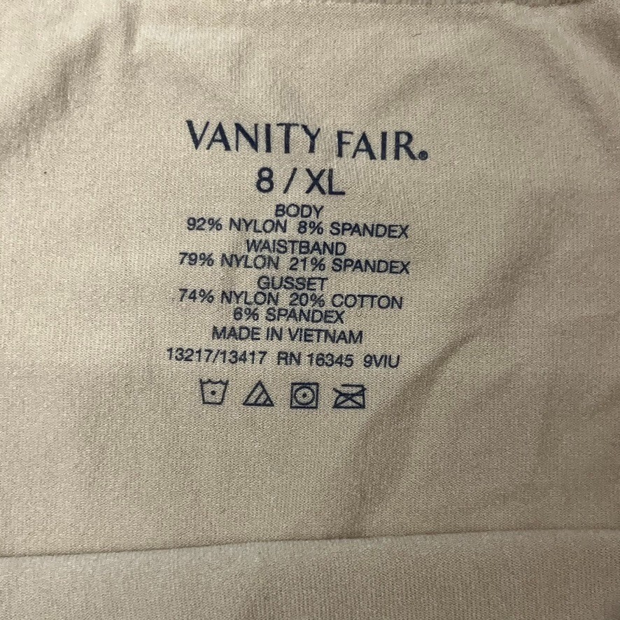 Vanity Fair Beige Seamless Hi-Cut Underwear Women’s Size X-Large (8) NEW