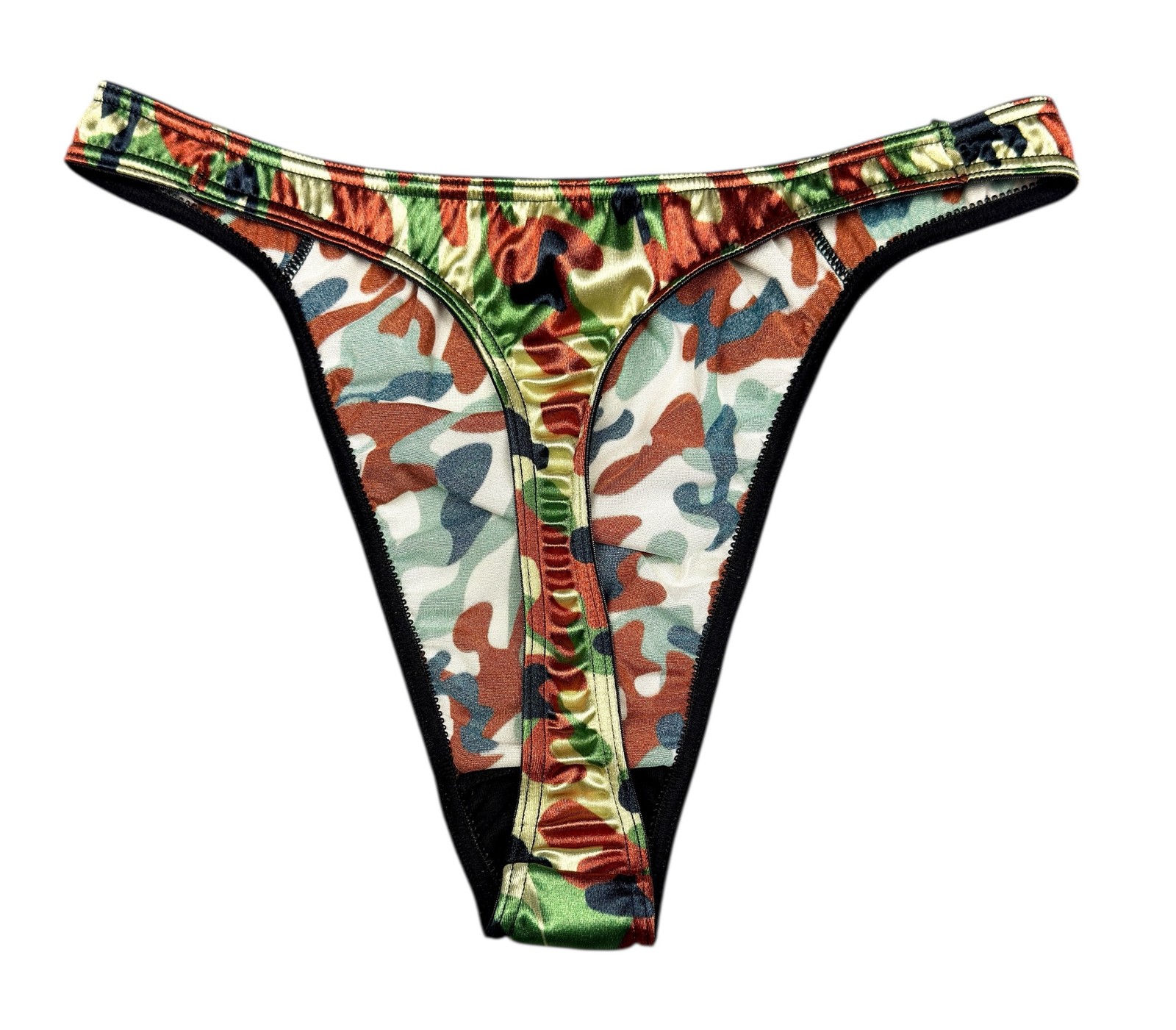 Second Skin Satin Thong Camo 2XL