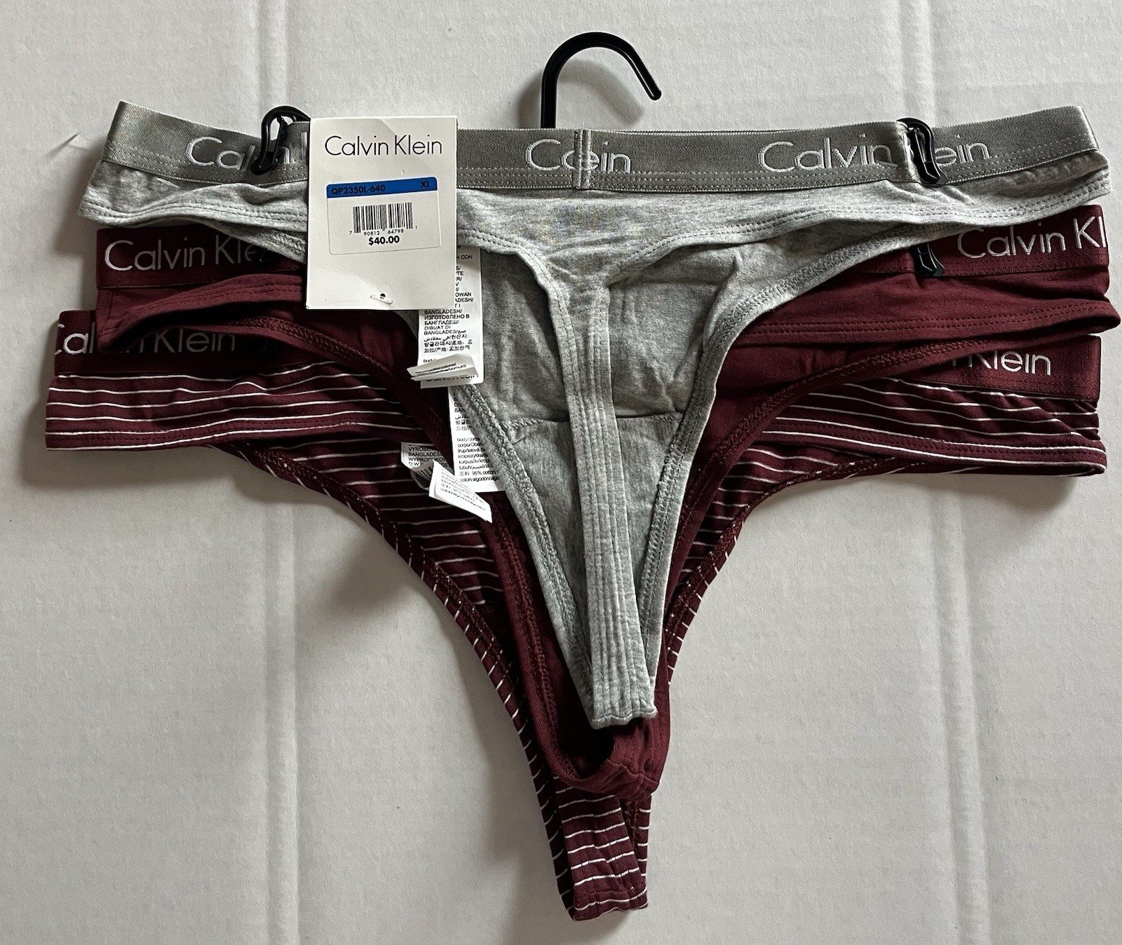 Thong Panties Calvin Klein 3-pack XL