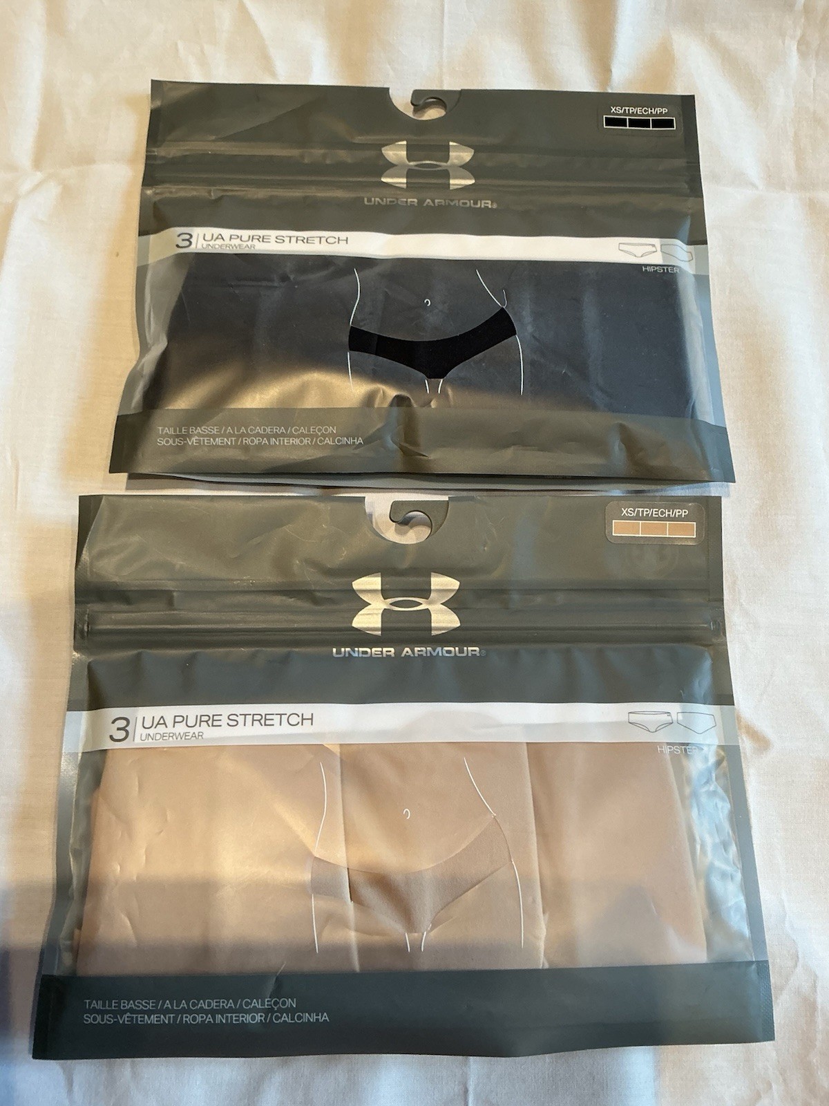 Under Armour Pure Stretch Womens Panties,New, Unopened Lot Of 4, 12pair Total