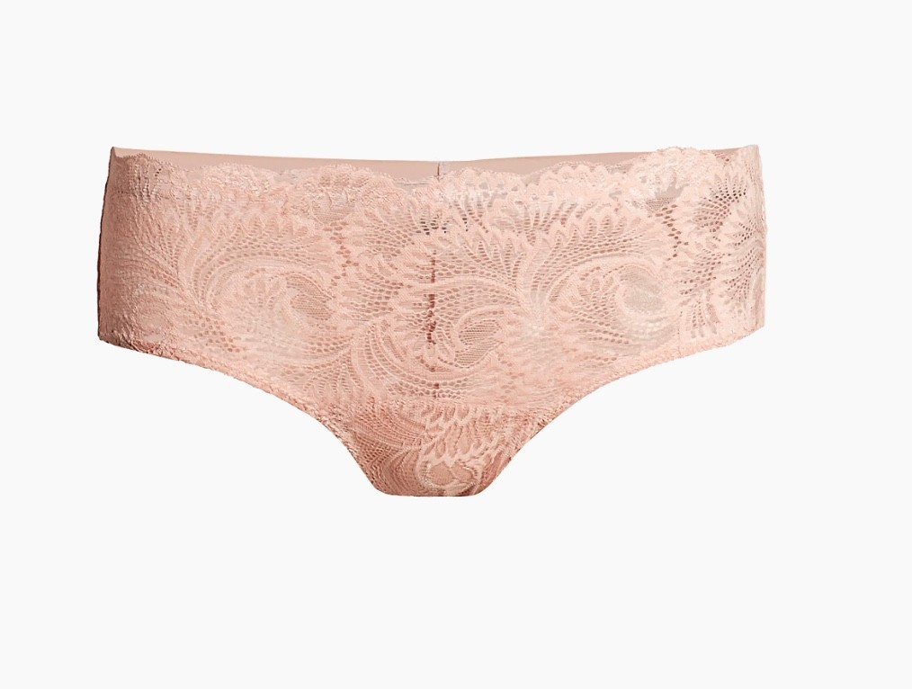 Commando Womens Rose Full Circle Bikini Underwear Size L/XL Beige BK01 NEW