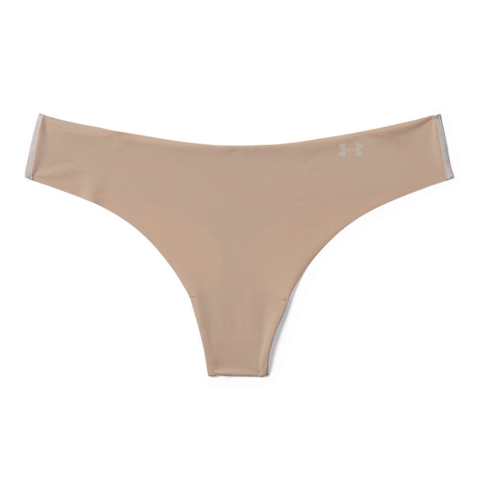 Under Armour 289057 Women’s Pure Stretch Thong, Nude/White, Medium set of 2