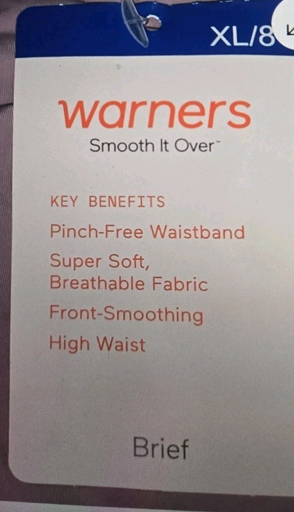 WARNERS Smooth It Over Nirvana Purple Modern Brief Panty XL/8 ~$13.00