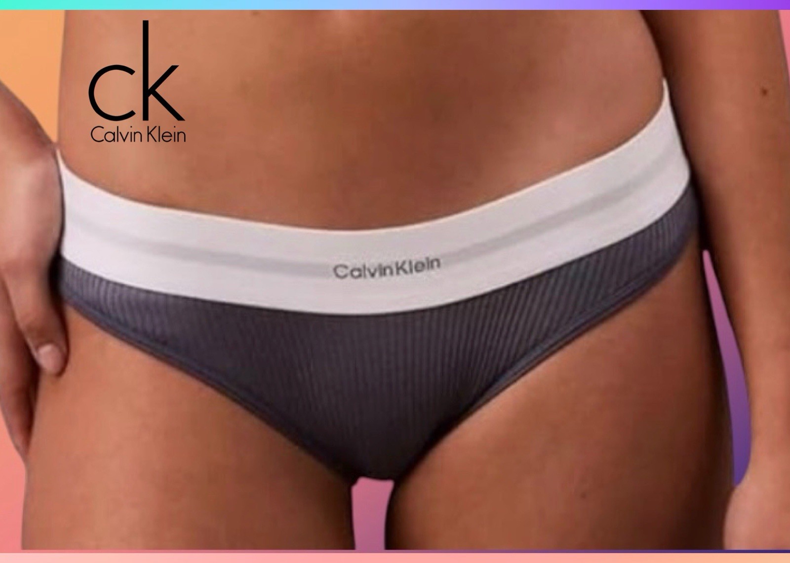Calvin Klein Cotton Modal Stretch Rib Bikini – QF8022 Size XL