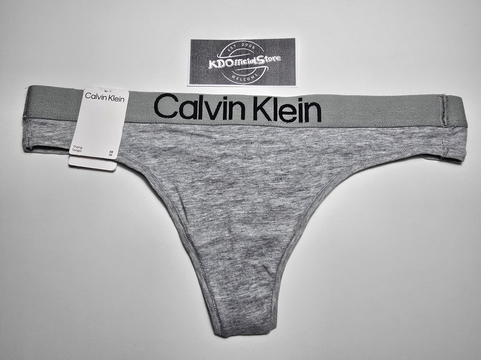 XS Calvin Klein Maximum Cotton Thong Panties Underwear Grey Heather NWT