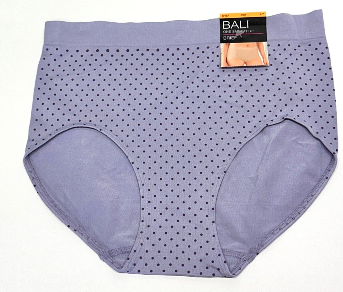 Bali One Smooth U Brief Panty L 7 NWT 2361 – 2 PACK PURPLE