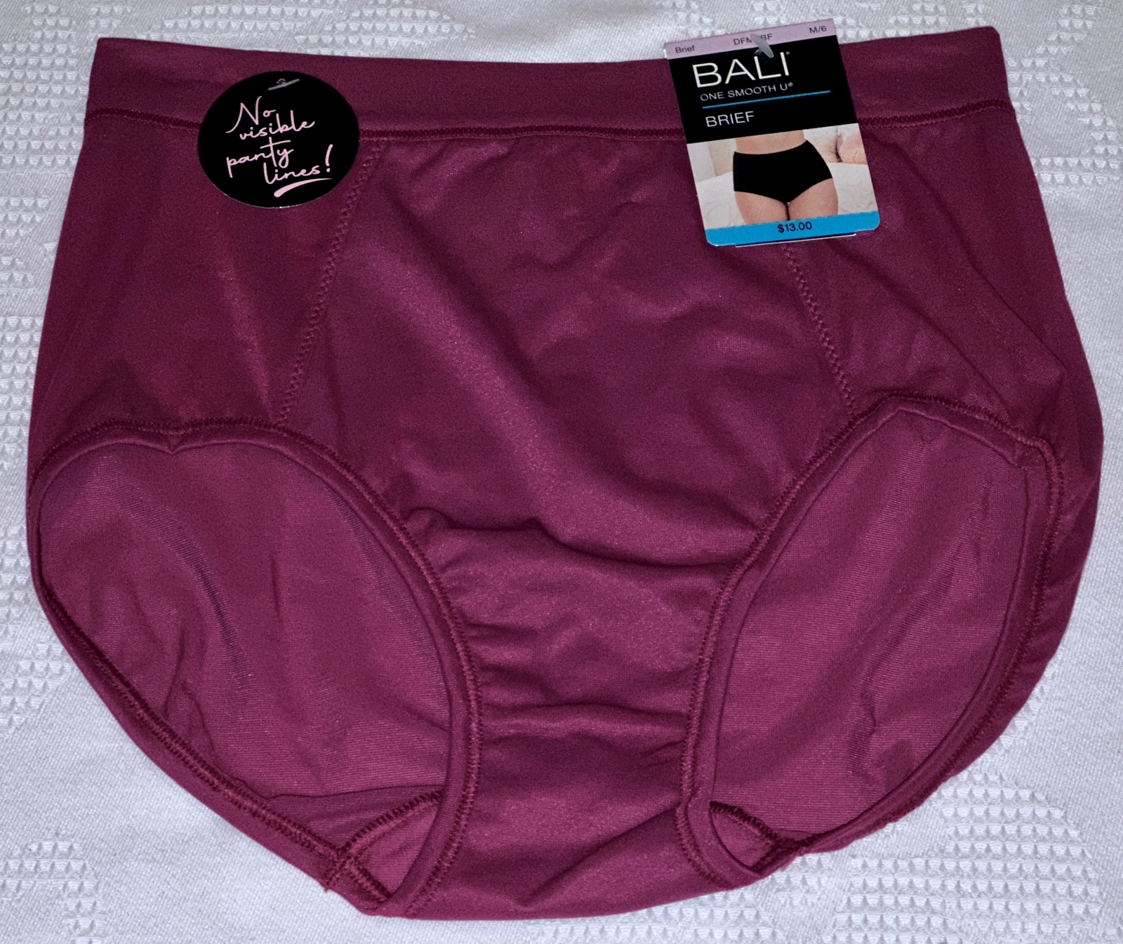 BALI One Smooth U Second Skin Micro Deep Cerise Pink Brief Panty Womens XL 2XL