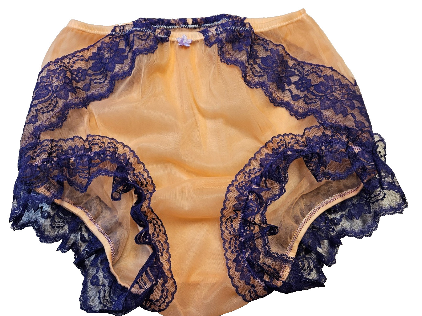 2 Layer Peach SHEER Nylon PURPLE Bloomer SISSY PANTY Men Women 27-42 Waist **