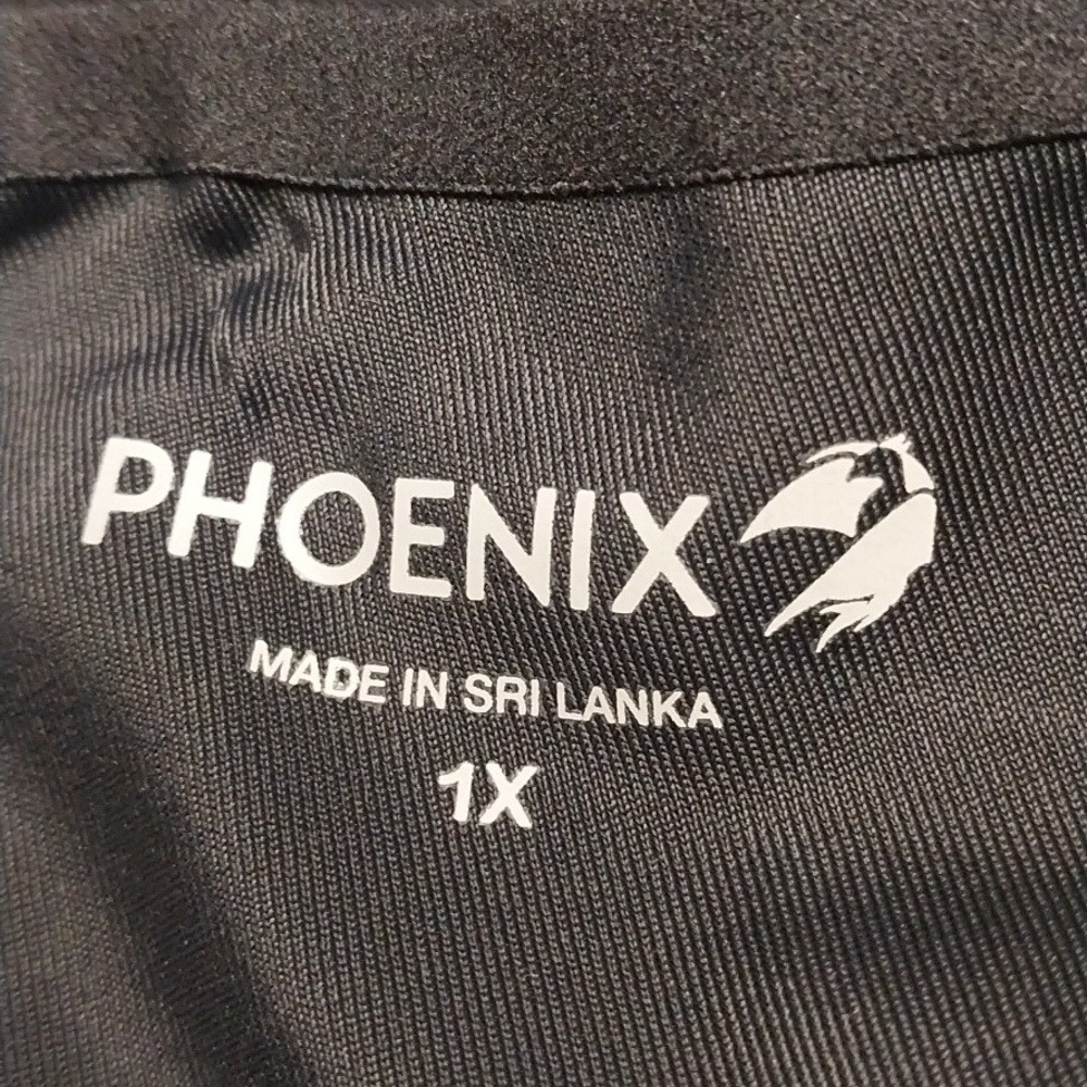 Phoenix NWT Malibu Angled Cheeky Bikini Size 1X Black UV Protection
