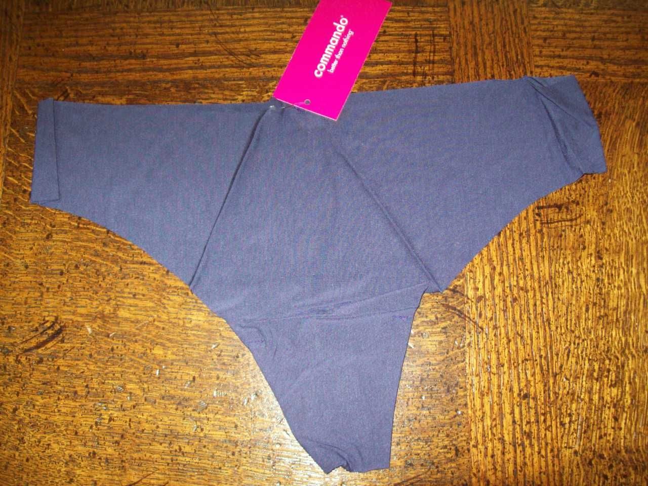NWT COMMANDO STRETCH BUTTER MID RISE THONG PANTIES CT16 DPP DEEP PURPLE L