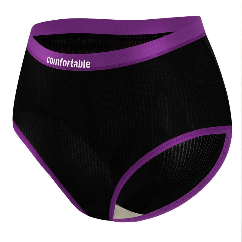 4 Pack Milk Silk Colorblock Mid Rise Panties – Breathable Cotton Gusset Bikini