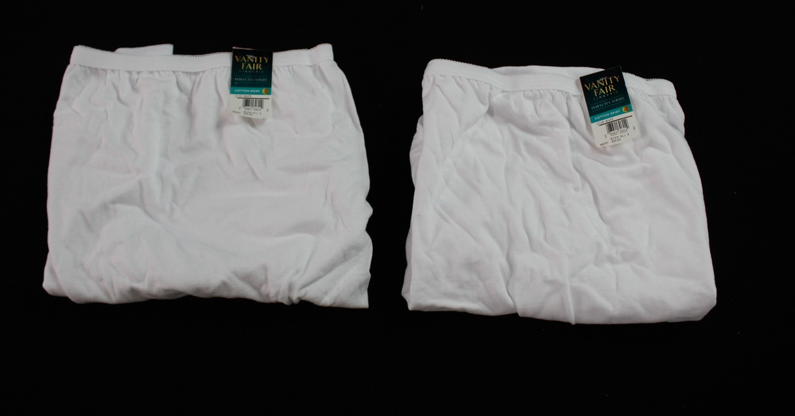Vanity Fair Women’s Perfectly Yours Cotton Brief 2-Pack DH3 White 3XL NWT