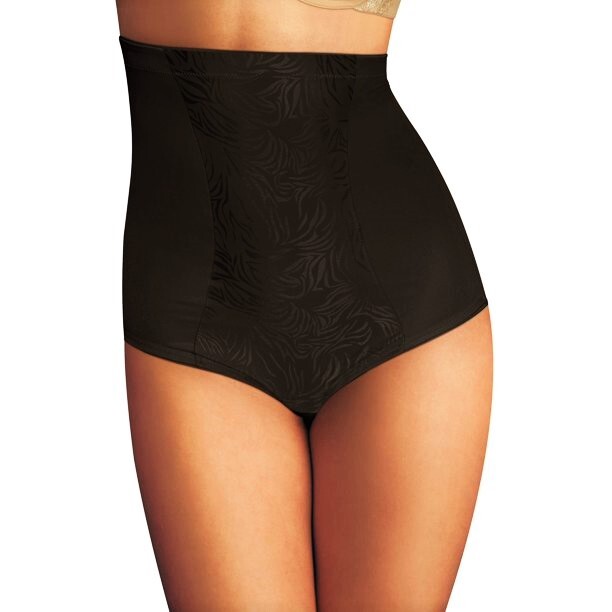Maidenform Tummy Solutions High Waist Brief Panty Shapewear XL Black