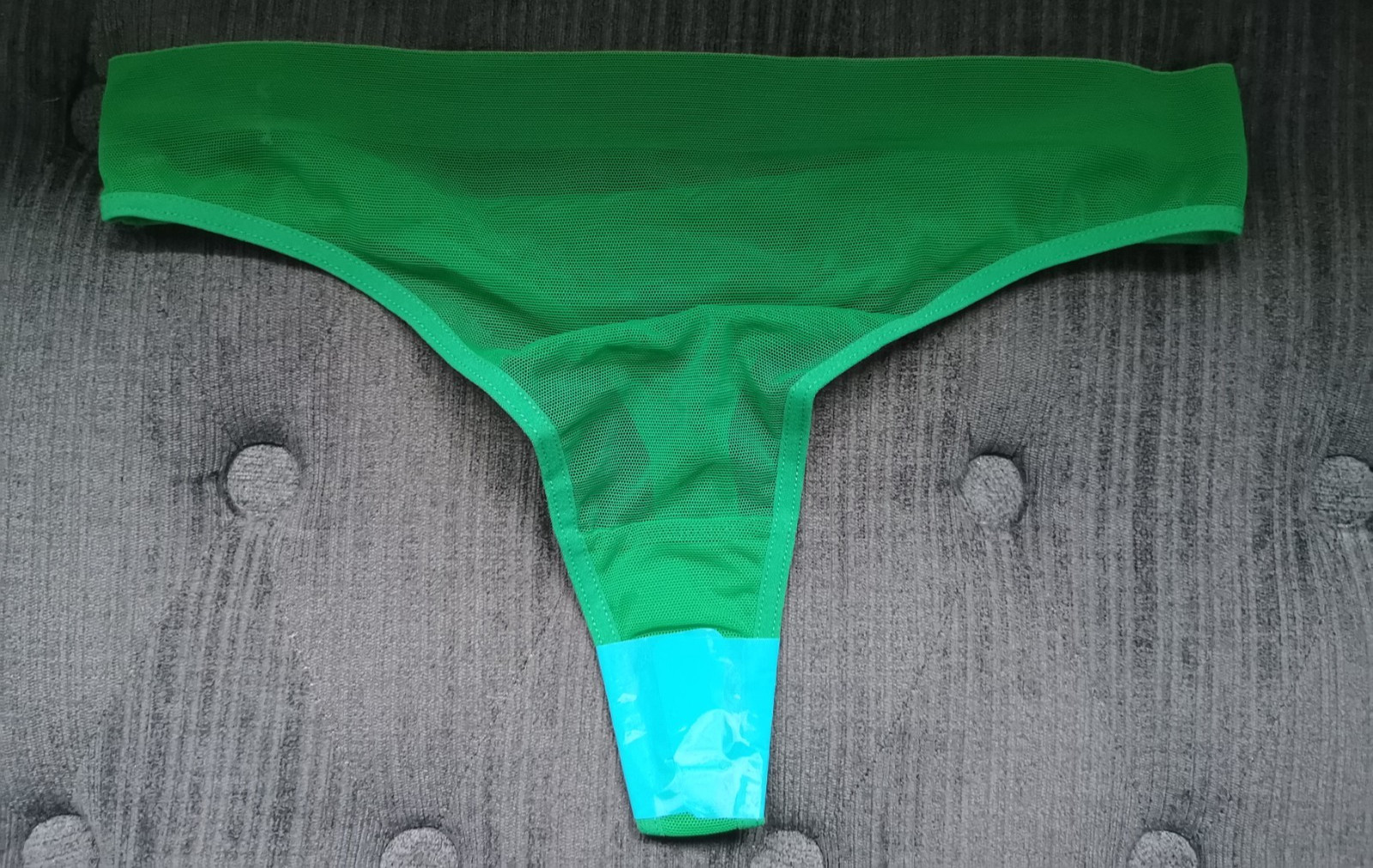 Asos Design Green Maddy Clean Mesh Micro Thong Size 10