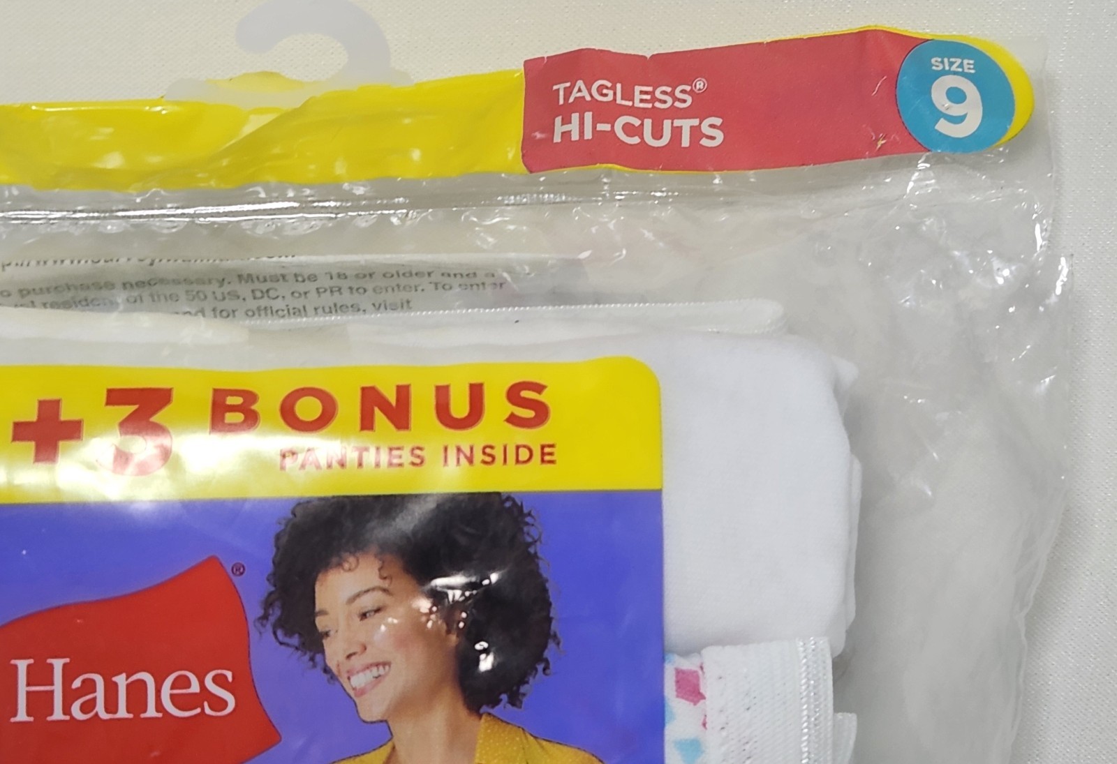 2020 Hanes Tagless Hi Cut 9-Pack Women’s Panties (Size 9) – New