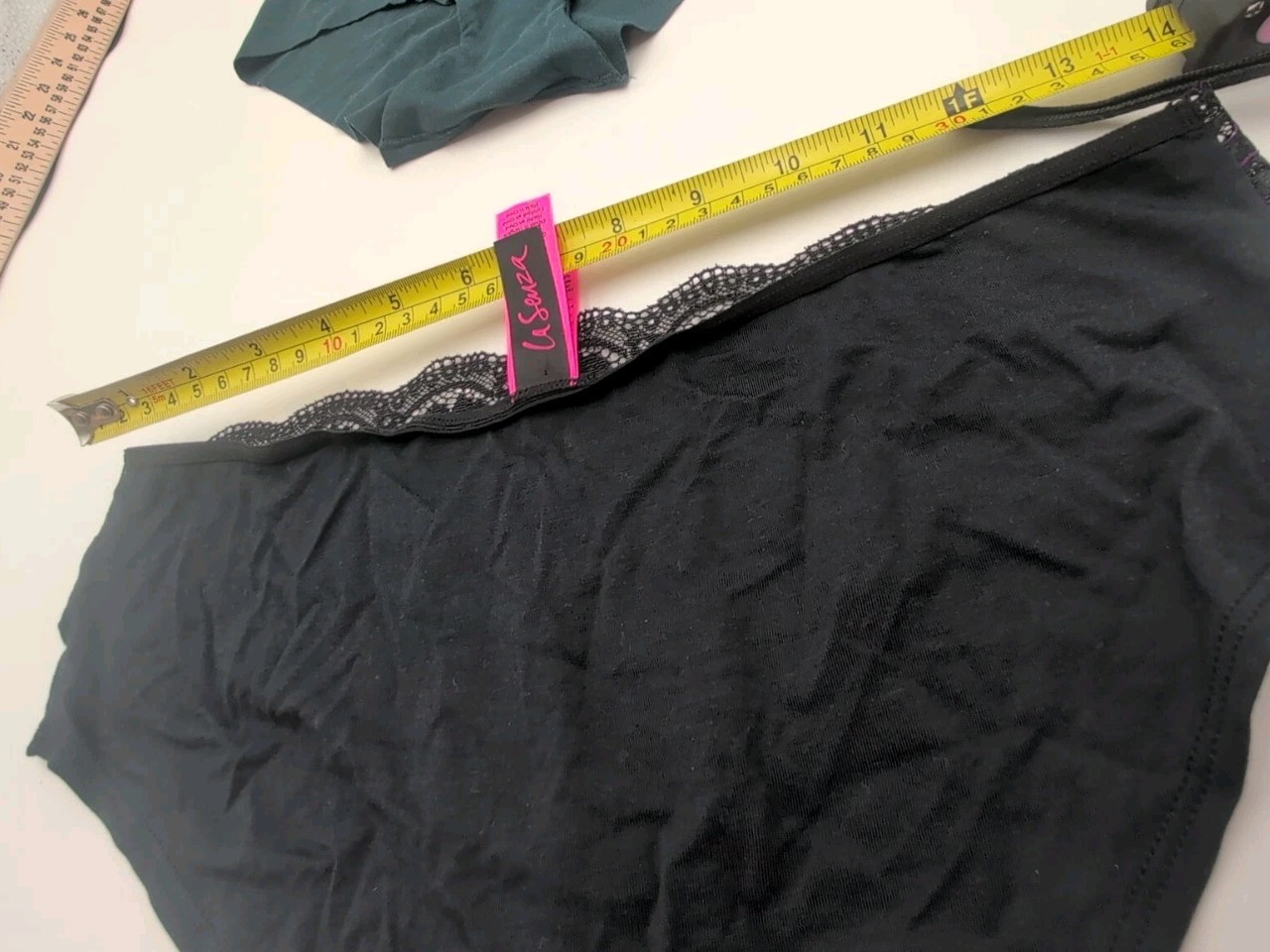 NWT LA SENZA Modal Cotton Purple Black Dark Teal underwear Hipsters SZ L (Read)