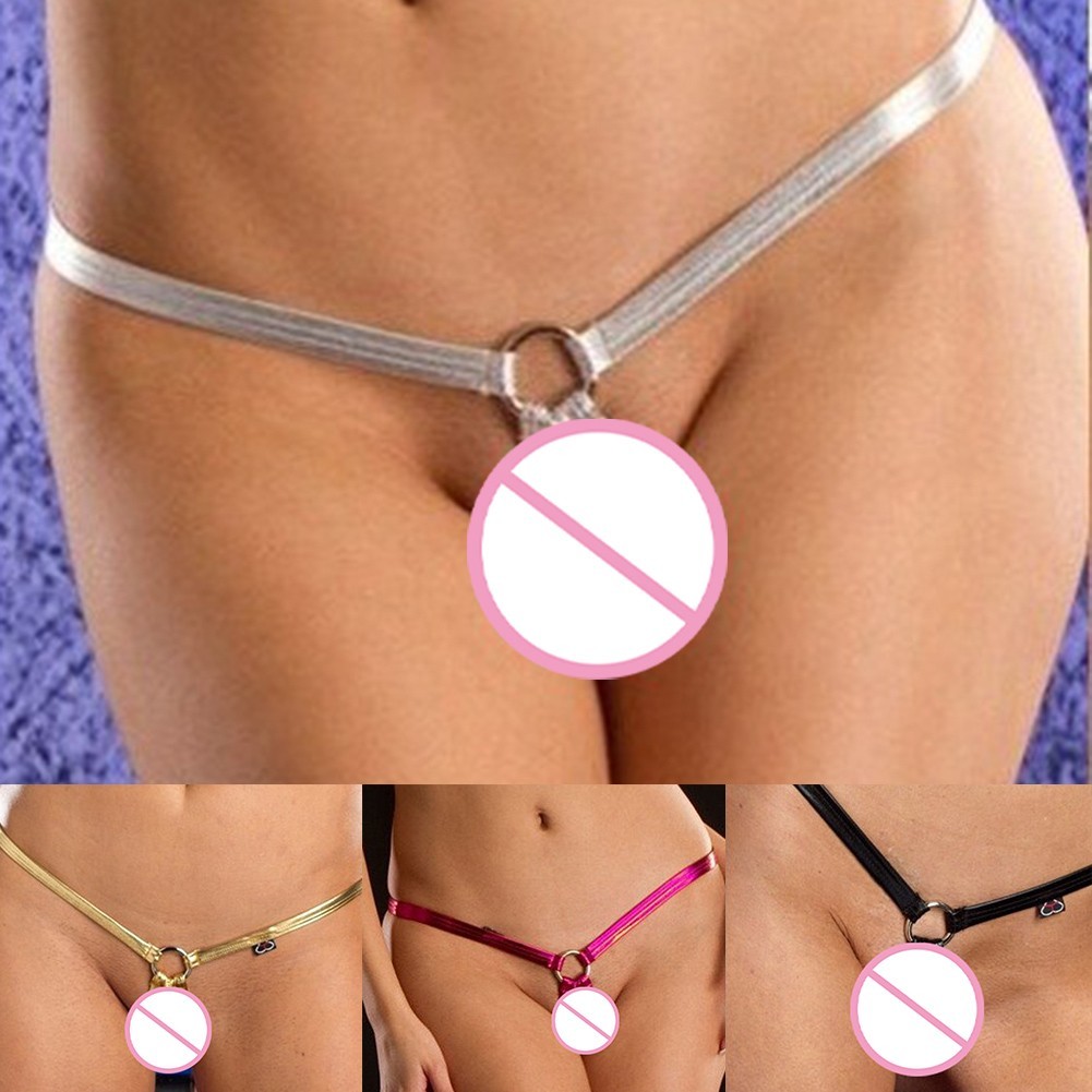 Attractive TBack Crotchless Female Underwear Thin Straps for Hotel Use