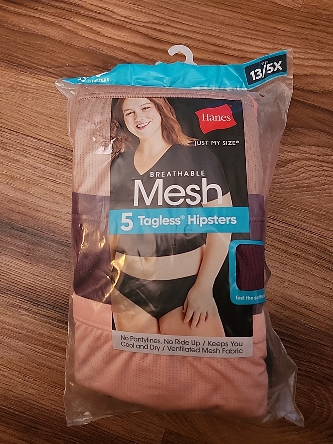 HANES Just My Size Mesh HIPSTERS Underwear Panties Size 13/5X
