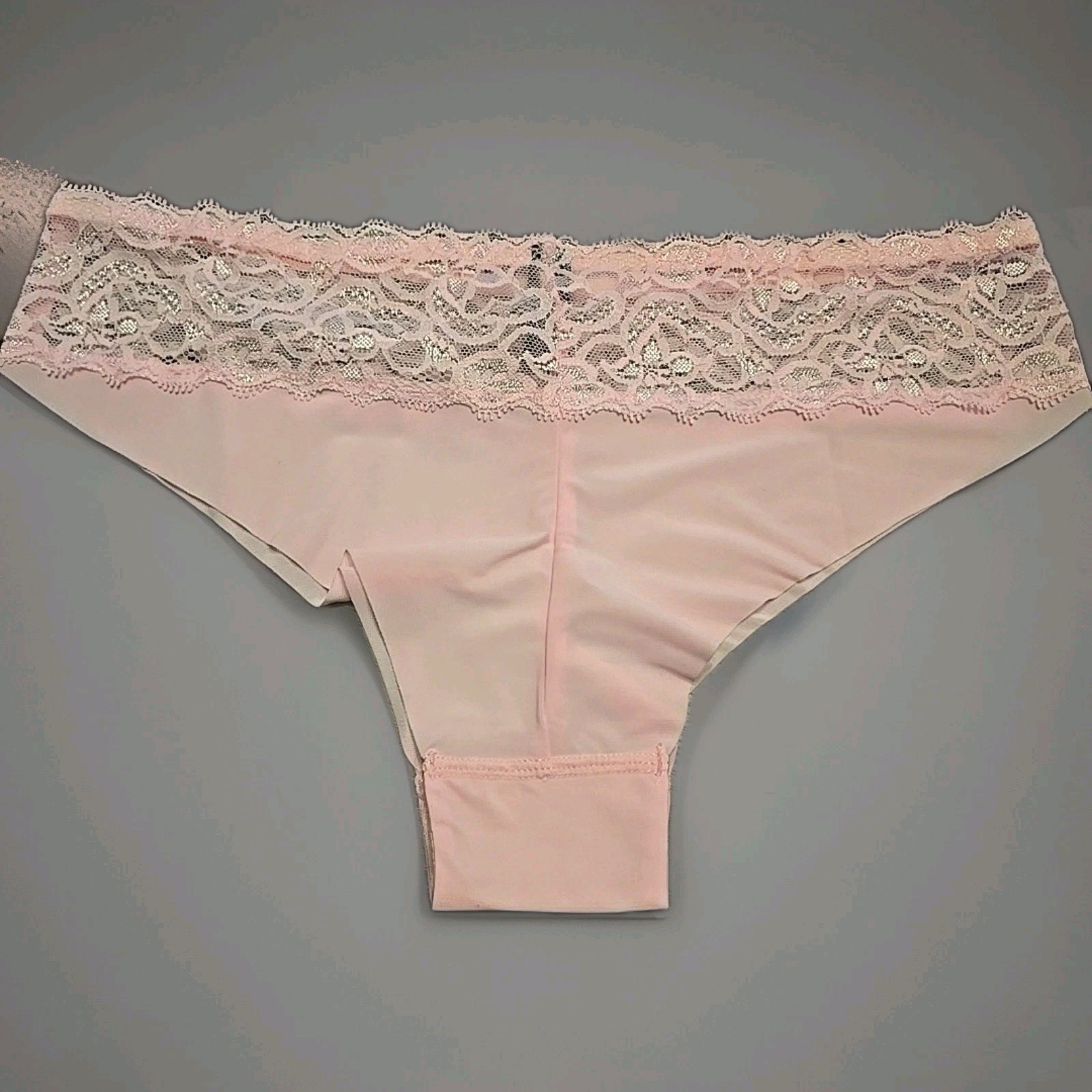 Panty Pink Lace Mesh Baci Lingerie Lace Bikini Size S/M