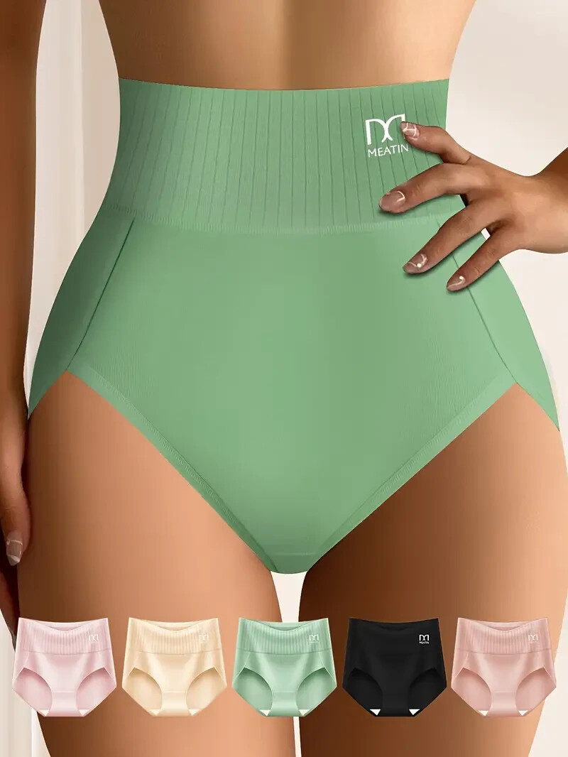 5 -Pack Women’s High Waist Underwear L– Soft, Breathable, Mixed Colors